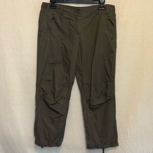 B-109 Dalia Collection Brown casual‎ 100% Cotton Capris Pants Size 6P